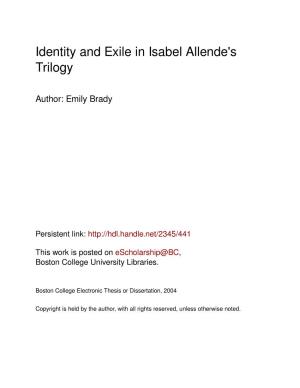Identity and Exile in Isabel Allende's Trilogy