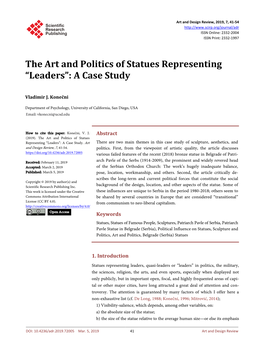 The Art and Politics of Statues Representing “Leaders”: a Case Study