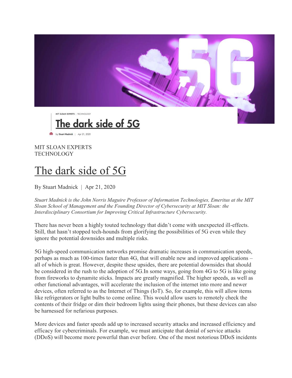 The Dark Side of 5G