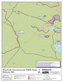 Belmont, MA Waterbody Assessment, 305(B)/303(D)