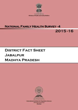 District Fact Sheet Jabalpur Madhya Pradesh