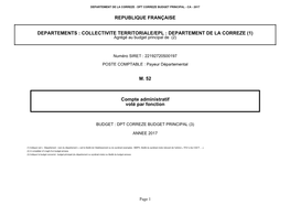 Republique Fran Aise Ç Departements : Collectivite Territoriale/Epl