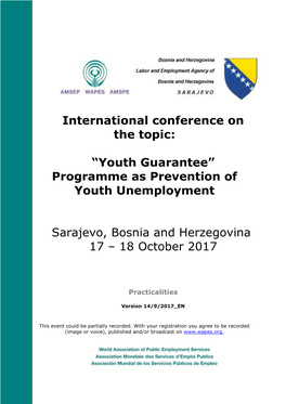 Programme As Prevention of Youth Unemployment Sarajevo