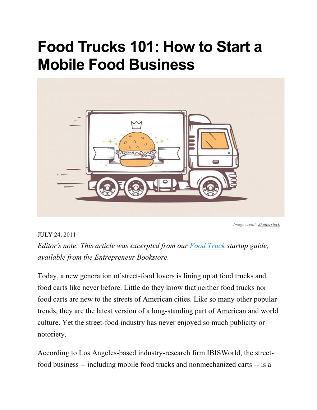 Food Trucks 101: How to Start a Mobile Food Business