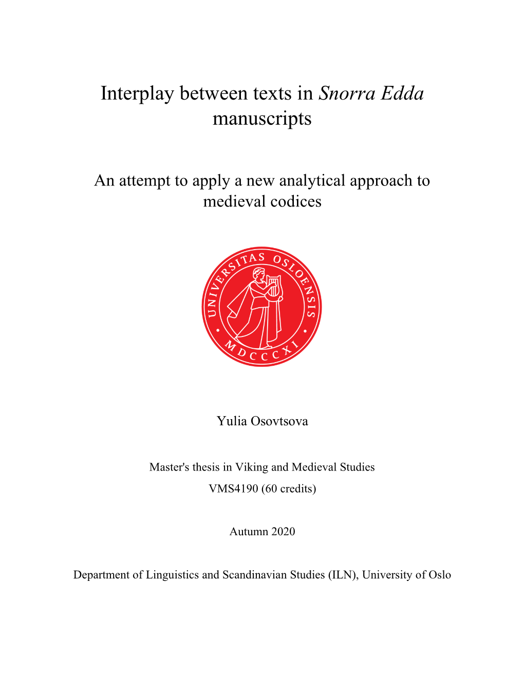 Interplay Between Texts in Snorra Edda Manuscripts