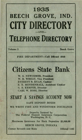 City Directory -And- Telephone Directory