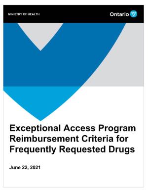 Reimbursement Criteria for Frequently Requested Drugs