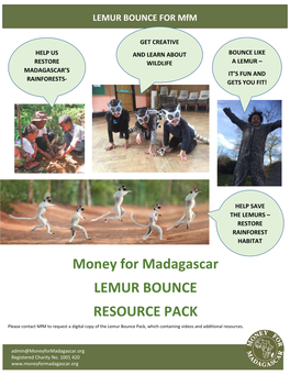 Money for Madagascar LEMUR BOUNCE RESOURCE PACK