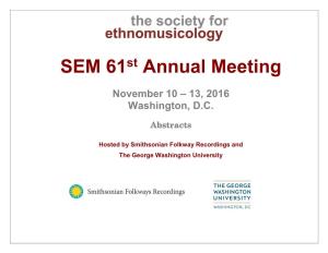 SEM 61 Annual Meeting