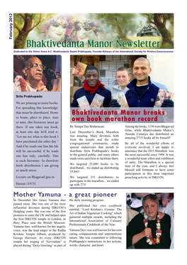 Bhaktivedanta Manor Breaks Own Book Marathon Record