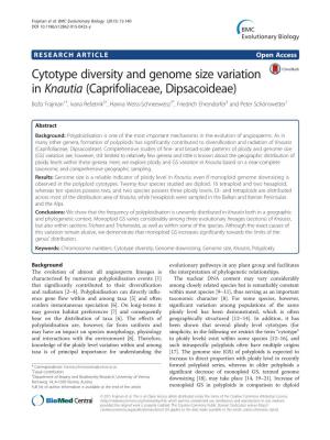 Cytotype Diversity and Genome Size