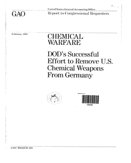 NSIAD-91-105 Chemical Warfare