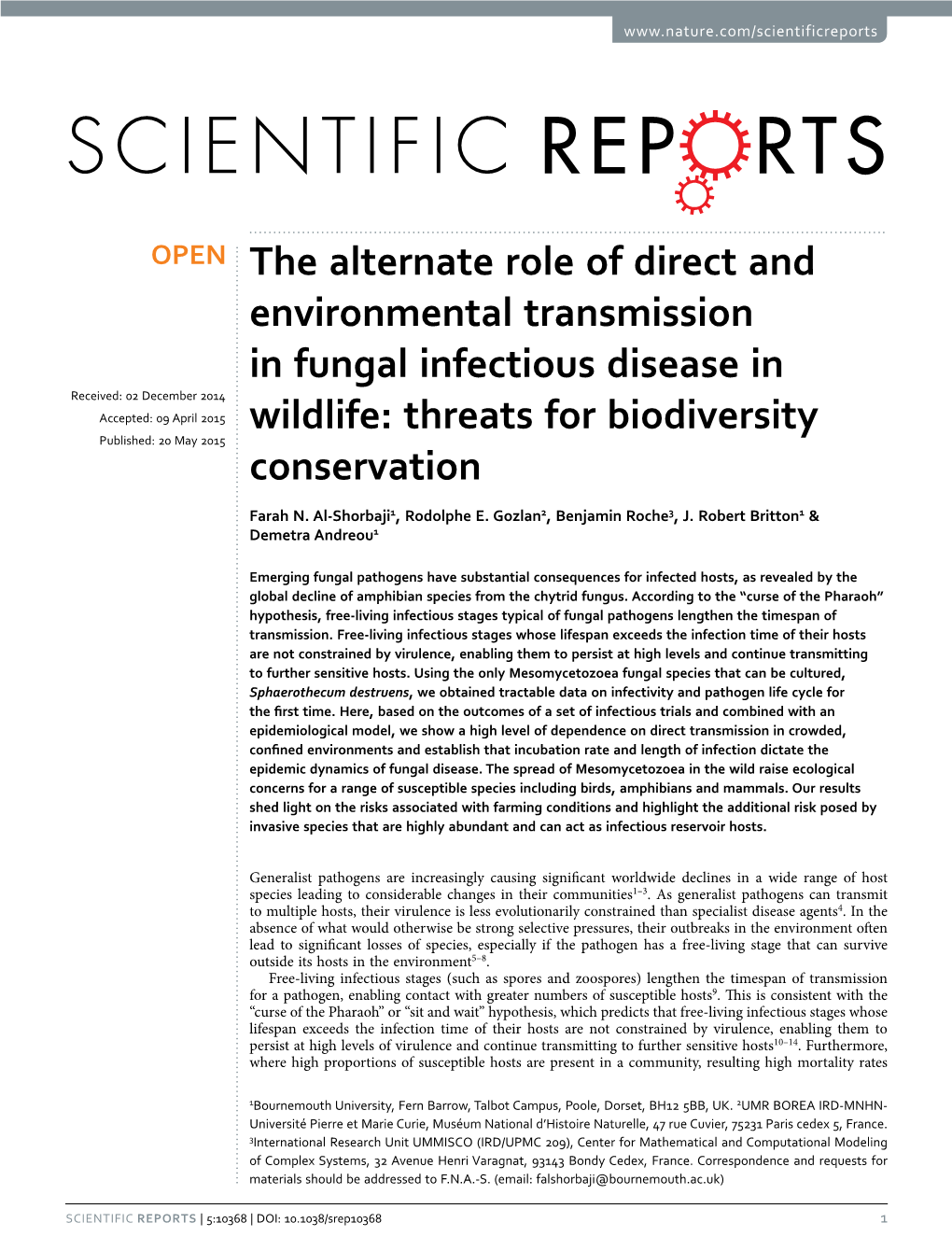 Threats for Biodiversity Conservation