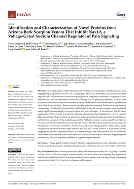 Identification and Characterization of Novel Proteins from Arizona Bark
