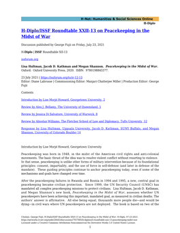 H-Diplo/ISSF Roundtable XXII-13 on Peacekeeping in the Midst of War