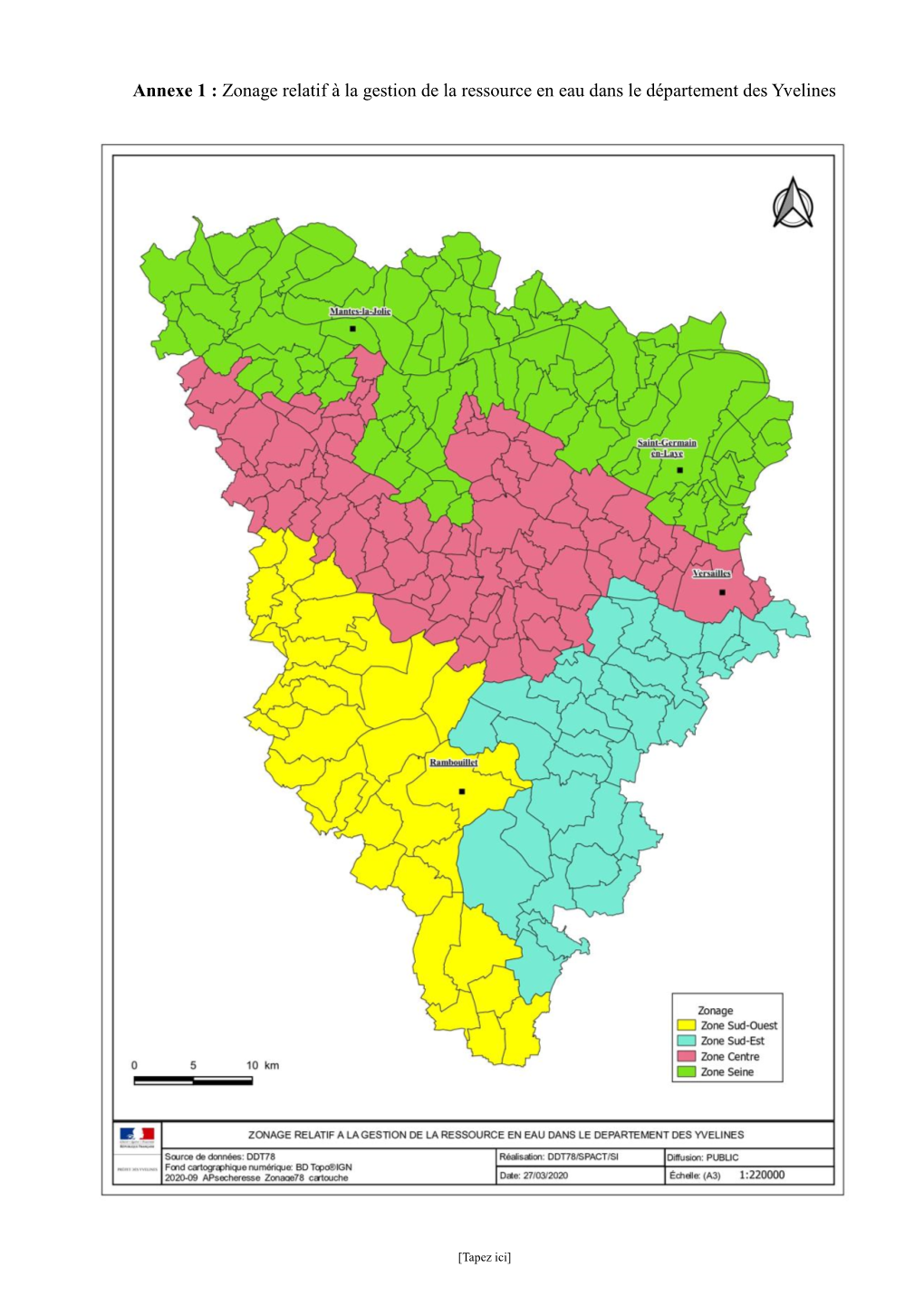 Annexe 1 : Zonage Relatif À La Gestion De La Ressource En Eau Dans Le Département Des Yvelines