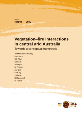 Vegetation-Fire Interactions in the Australian Arid Zone