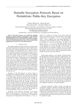 Deniable Encryption Protocols Based on Probabilistic Public-Key Encryption