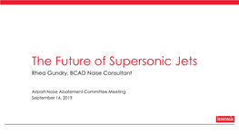HMMH-The Future of Supersonic Jets Presentation (PDF)