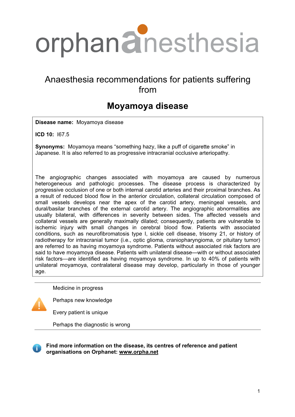 Moyamoya Disease