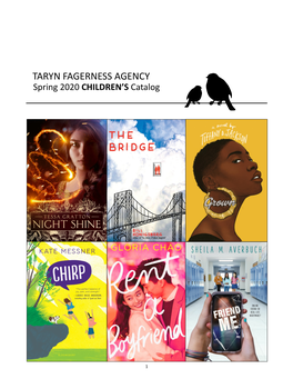 TARYN FAGERNESS AGENCY Spring 2020 CHILDREN’S Catalog