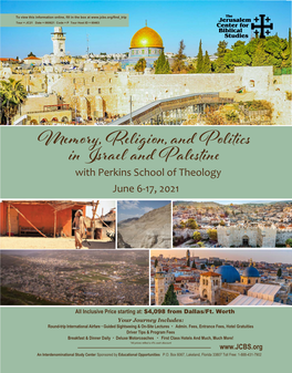 Memory, Religion, and Politics in Israel and Palestine