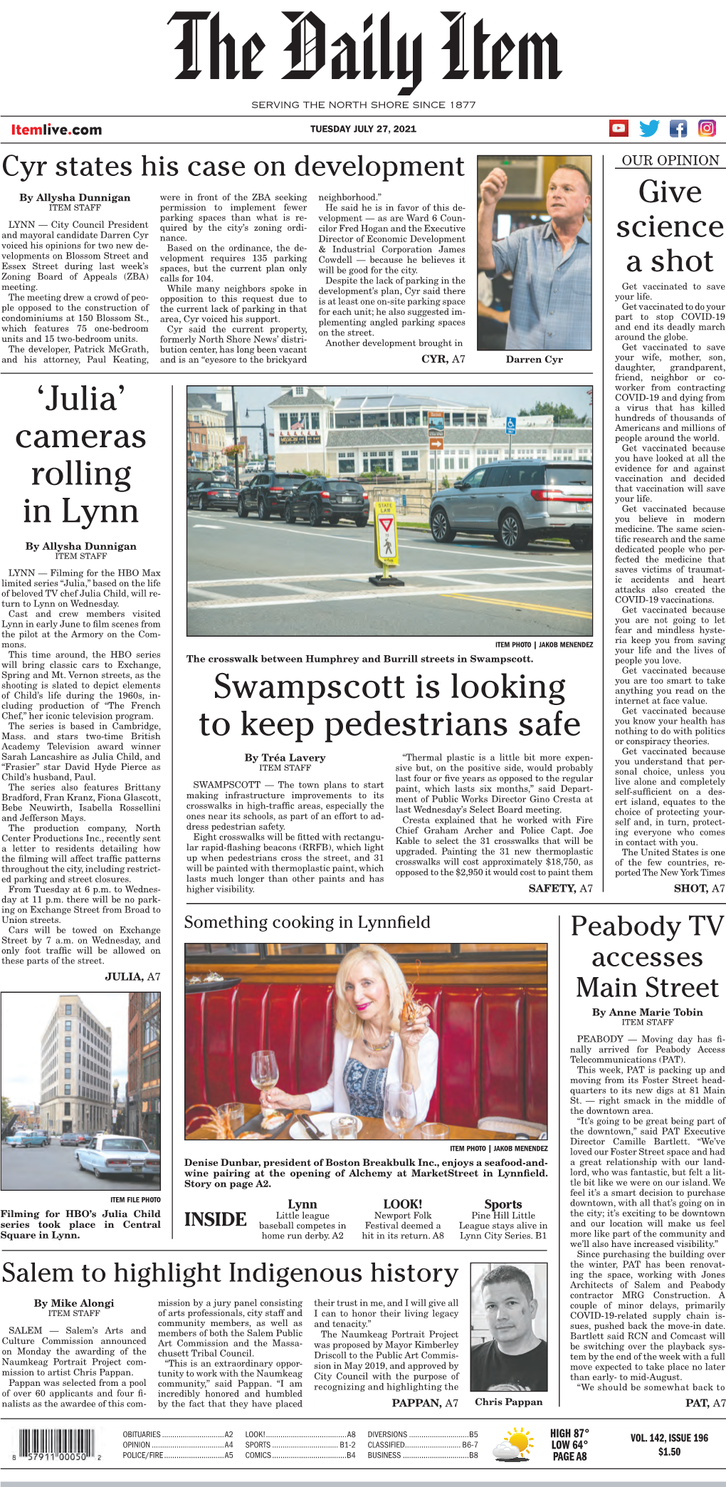 Cameras Rolling in Lynn Swampscott Is Looking to Keep