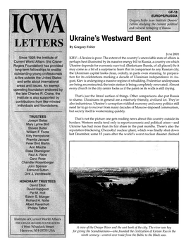 Ukraine's Westward Bent by Gregory Feifer JUNE 2001 Kievmukraine Is Poor