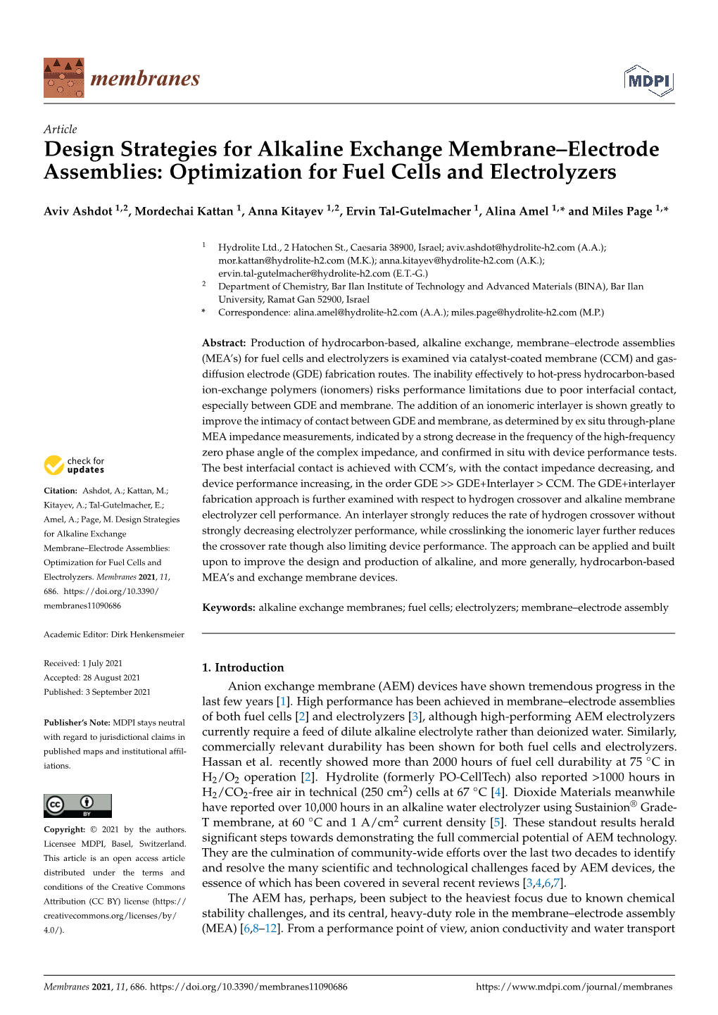 Optimization for Fuel Cells and Electrolyzers