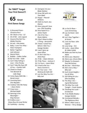 65 Great First Dance Songs