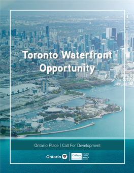 Toronto Waterfront Opportunity: Ontario Place Call for Development