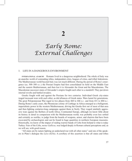 Early Rome: External Challenges