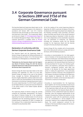 3.4 Corporate Governance Pursuant to Sections 289F and 315D of the German Commercial Code