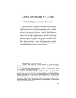 Saving Governance-By-Design
