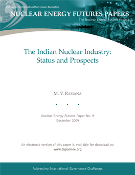 The Indian Nuclear Industry: Status and Prospects