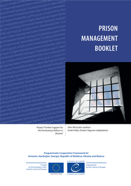 Prison Management Booklet