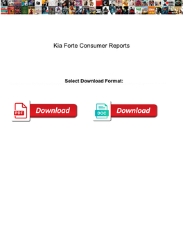 Kia Forte Consumer Reports