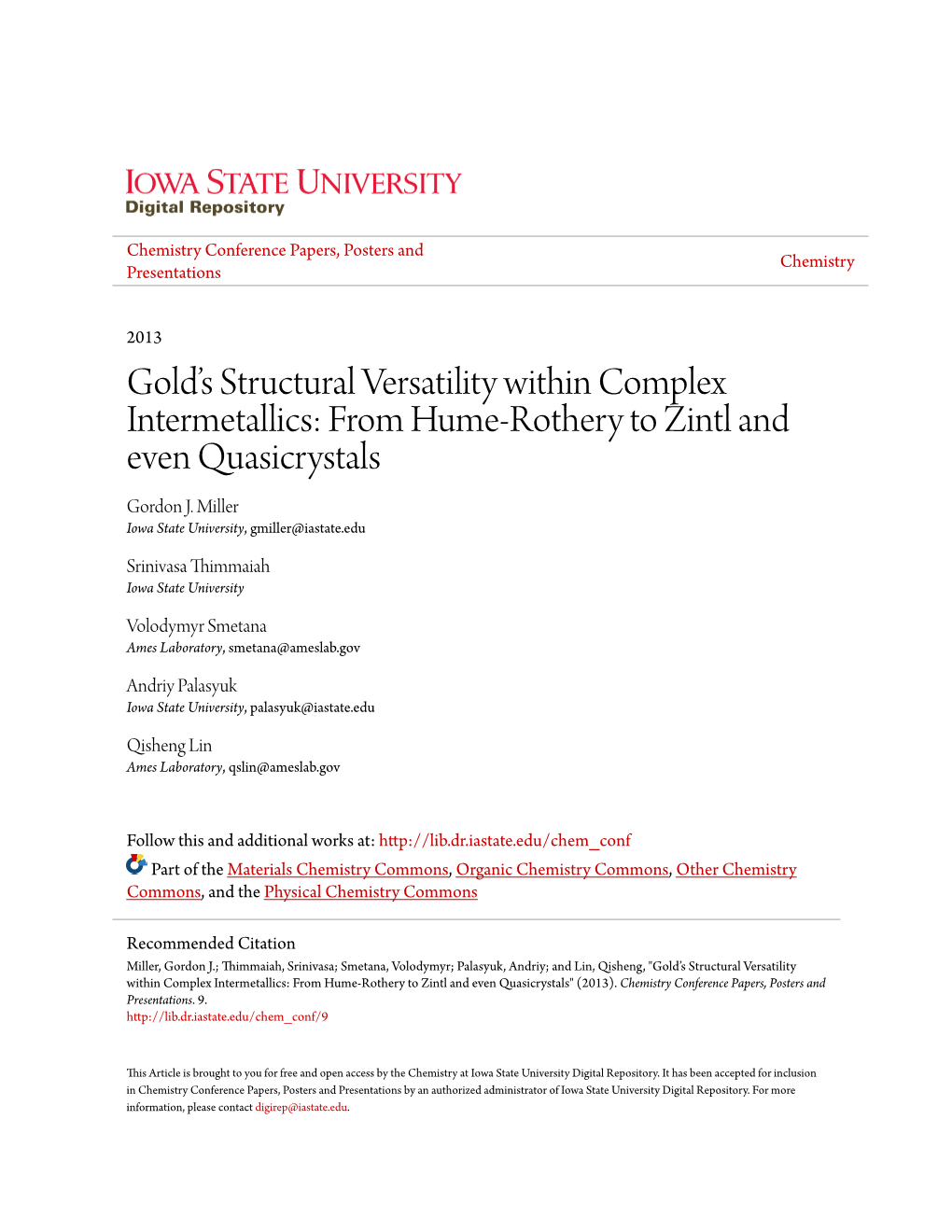 Gold's Structural Versatility Within Complex Intermetallics: from Hume