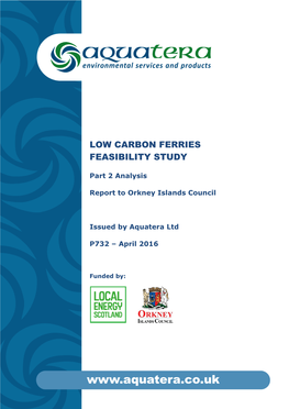 Low Carbon Ferries Feasibility Study