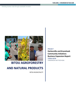 Bitou Agroforestry and Natural Products Bitou Municipality