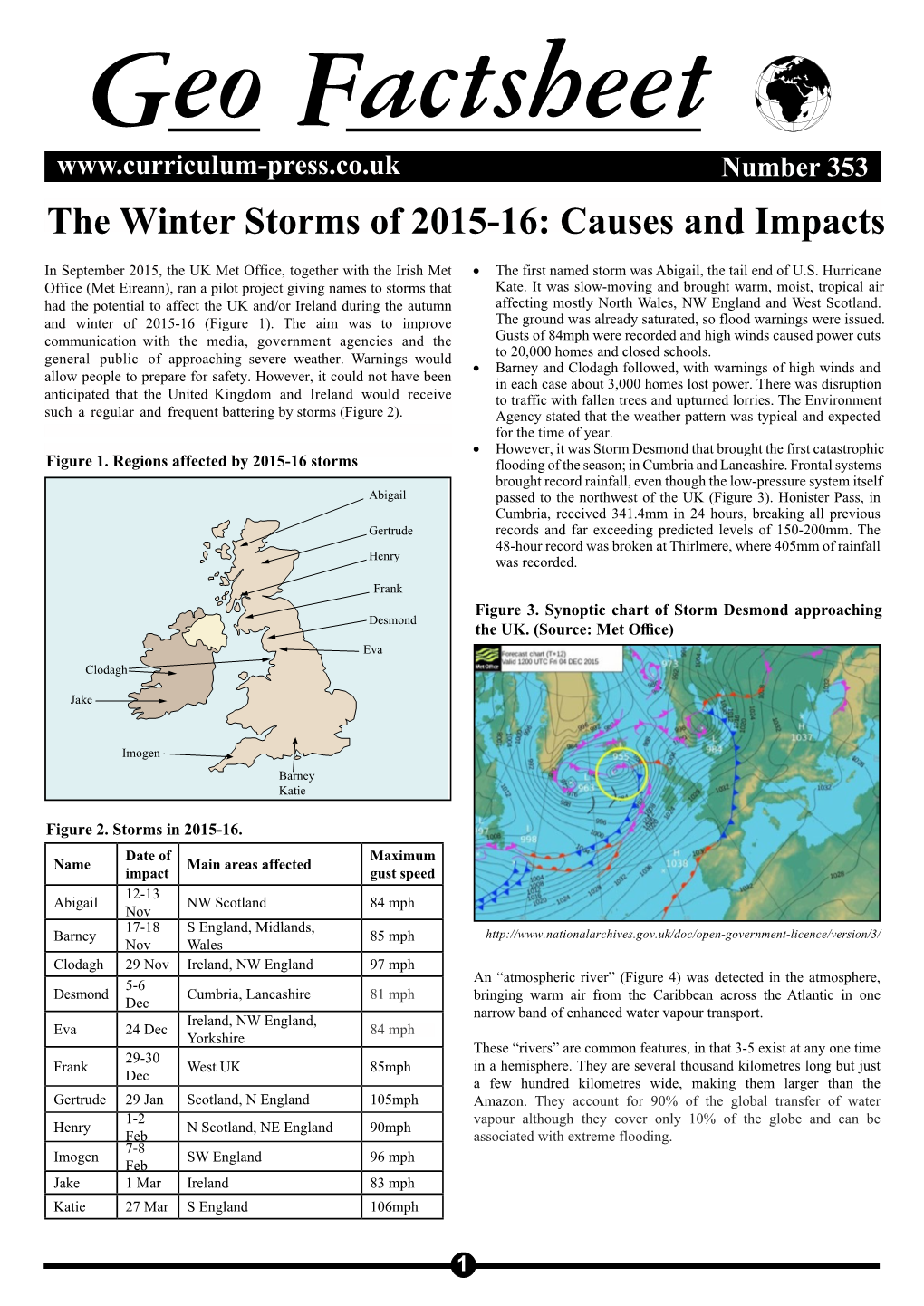 The Winter Storms of 2015-16: Causes and Impacts