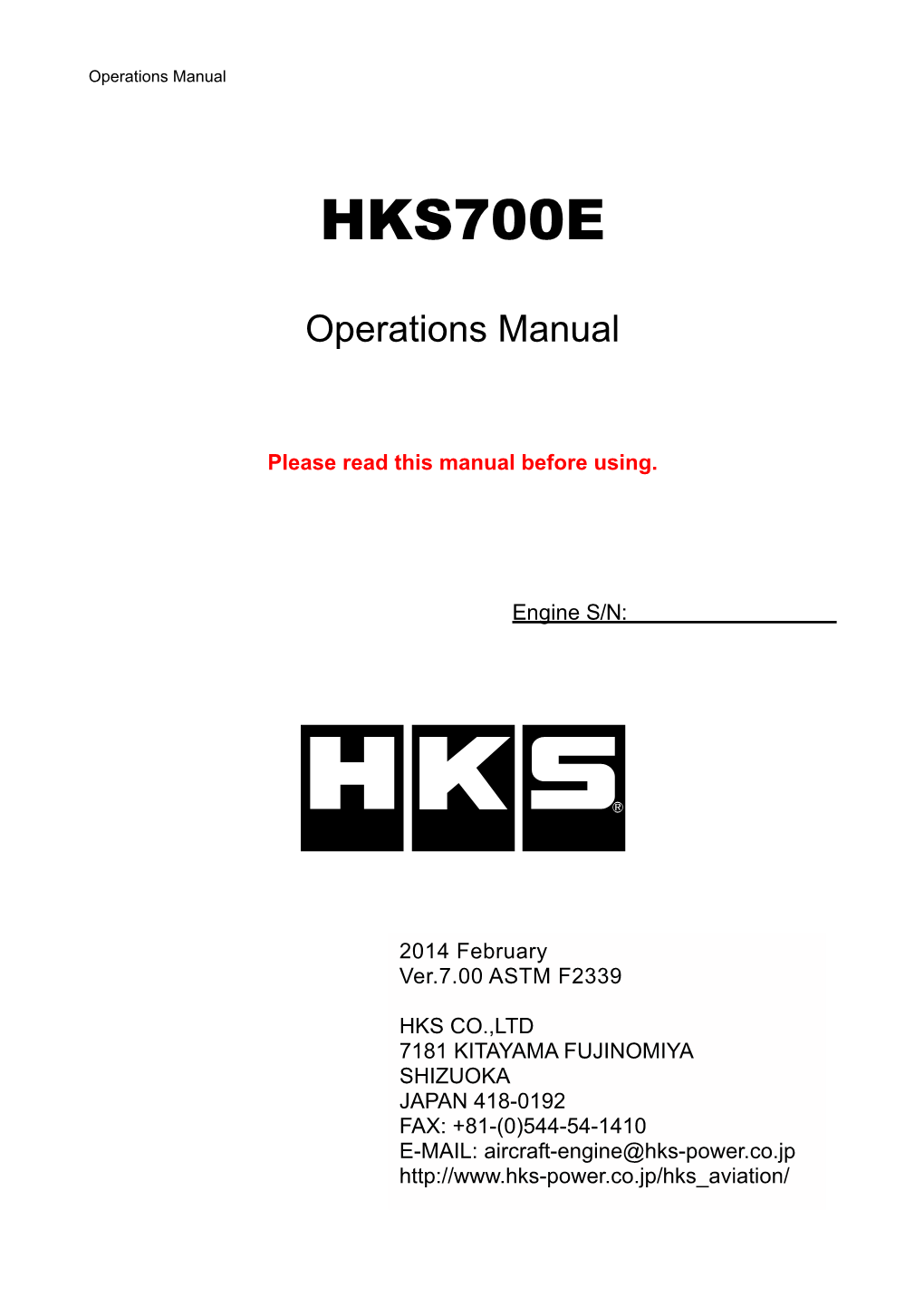 Operations Manual