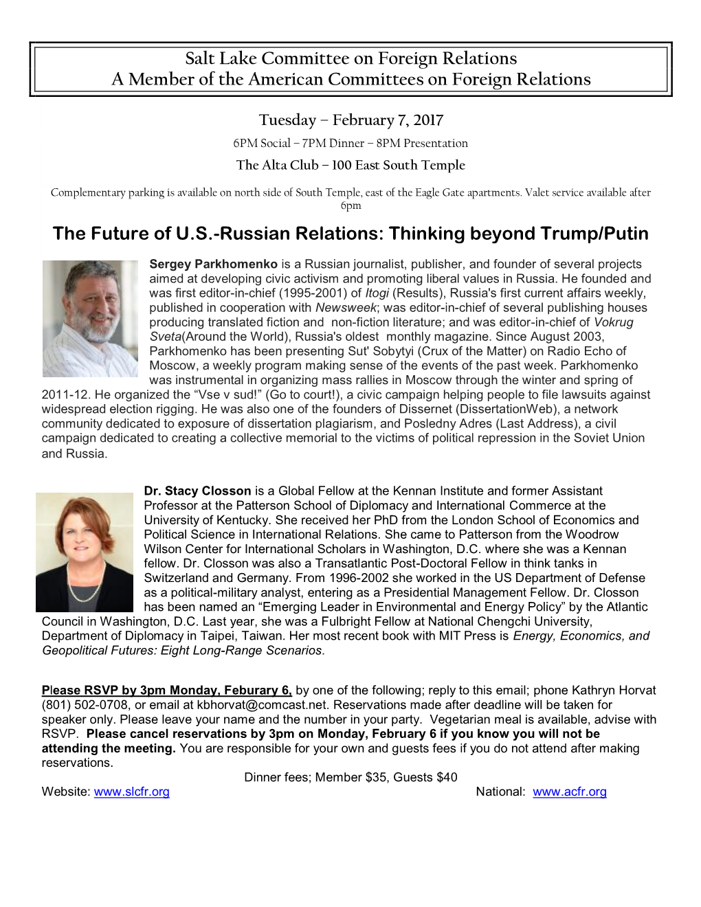 The Future of US-Russian Relations