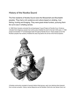 History of the Nootka Sound