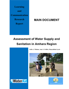 MAIN DOCUMENT Assessment of Water Supply and Sanitation in Amhara Region