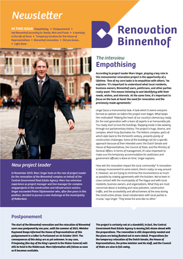 Newsletter Renovation Binnenhof