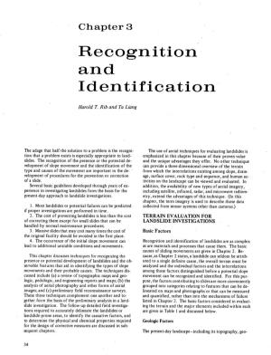 Recognition and Identif Ication