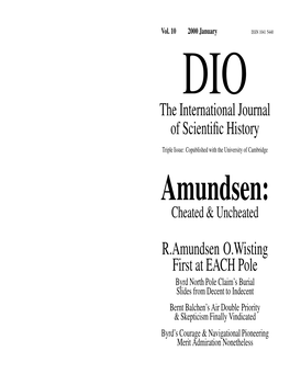 Amundsen: Cheated & Uncheated