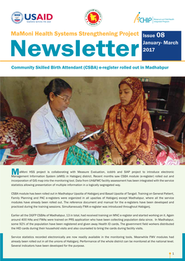 Mamoni Newsletter Issue 8, Jan-Mar 2017