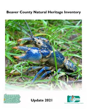 Beaver County Natural Heritage Inventory Update 2021